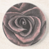 Vintage dunkle Lila Rose Kunst Getränkeuntersetzer (Vorne)