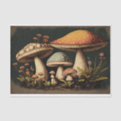 Vintage dunkle Mushroom-Hütte Seidenpapier (Vorderseite)