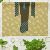 Vintage Dunkle Rote Frau Turban Türkei Jugendstil Geschirrtuch (Gefaltet)