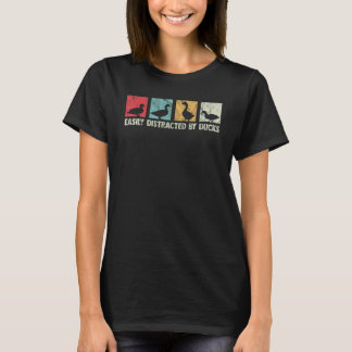 Vintage durch Enten leicht ablenkbar Retro Liebhab T-Shirt