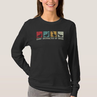 Vintage durch Enten leicht ablenkbar Retro Liebhab T-Shirt