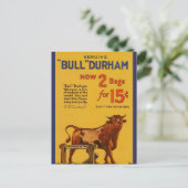 Vintage Durham-Tabakwerbung Postkarte (Stehend Vorderseite)