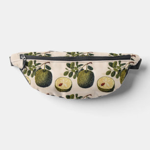 Vintage-Durianfrucht- und Blattkunst Bauchtasche