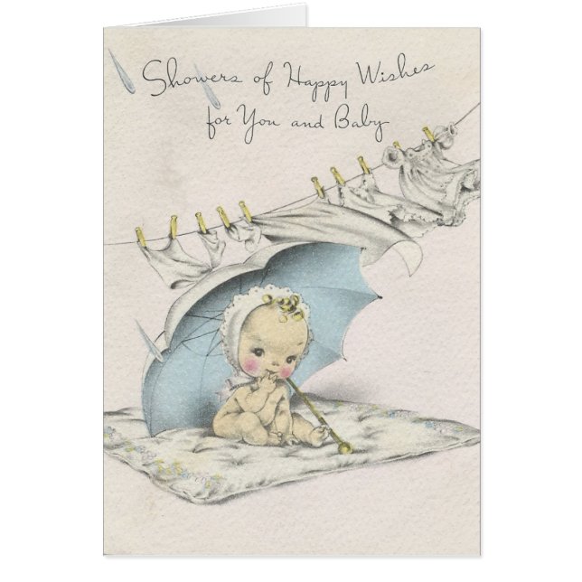 Vintage "Dusche des Babys wünscht " (Vorne)