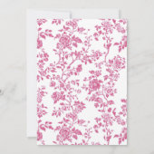 Vintage Dusche in rosa Bow Bläsertoilettendusche Einladung (Rückseite)