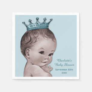 Vintage Dusche Prinz-Baby personalisiert Serviette