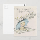 Vintage "Dusche von Babywaschmitteln" Postkarte (Vorne/Hinten)