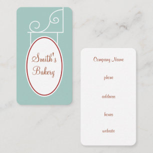 Vintage Dusty Aqua Sign Business Card Visitenkarte