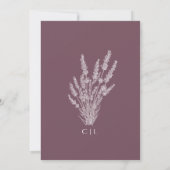 Vintage Dusty Lavender Herb Wedding  Einladung (Rückseite)