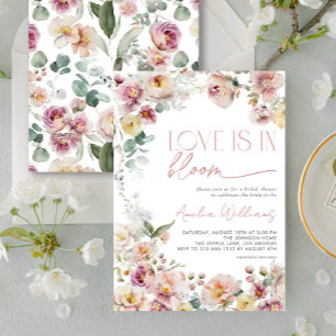 Vintage Dusty Pink Liebe ist im Bloom Brautparty Einladung