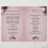 Vintage Dusty-Rose Blühen (Rückseite)