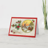 Vintage Dutch Christmas Greetings Card Feiertagskarte (Vorderseite)