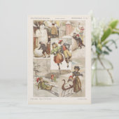 Vintage Dutch Ice Skaten Weihnachtskarte, um 1900 (Stehend Vorderseite)