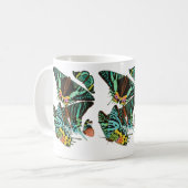 Vintage E.A. Séguy's Green butterflies Kaffeetasse (Vorderseite Links)