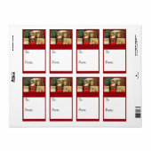 Vintage E-Mail Weihnachtskarten - Geschenkmarke (Vorne)