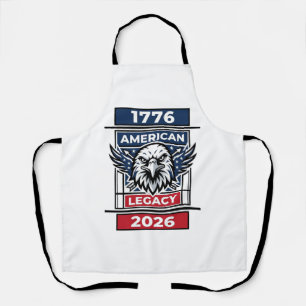 Vintage Eagle 1776 2026 T-Shirt Patriotische Typog Schürze