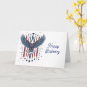 Vintage Eagle Birthday Karte (Gelbe Blume)