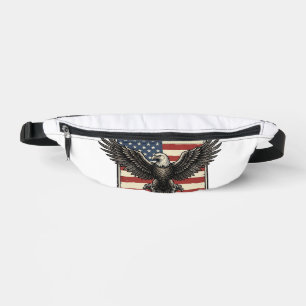 Vintage Eagle Memorial Day Patriotisches Shirt-Des Bauchtasche