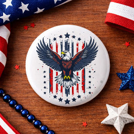 Vintage Eagle Patriotic Button