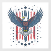 Vintage Eagle Patriotic Fensteraufkleber (Blatt)