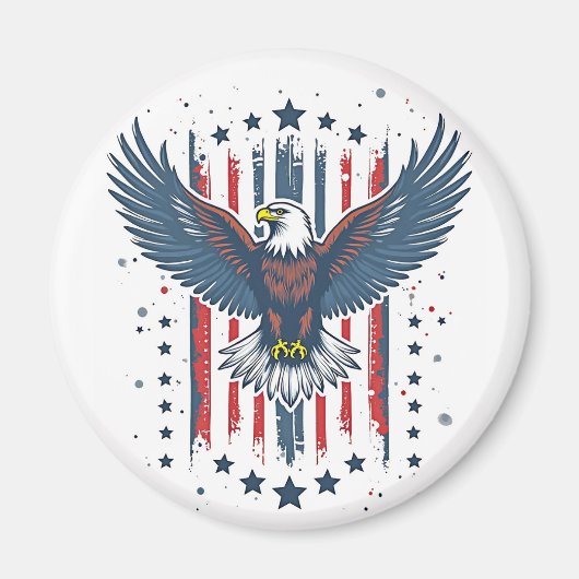 Vintage Eagle Patriotic Magnet (Vorne)