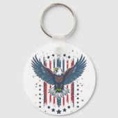 Vintage Eagle Patriotic Schlüsselanhänger (Rückseite)