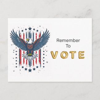 Vintage Eagle Vote Postkarte