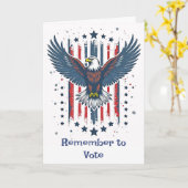 Vintage Eagle Vote Reminder Karte (Gelbe Blume)
