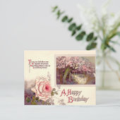 Vintage Early 1900's Birthday Greeting Postcard Postkarte (Stehend Vorderseite)