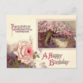 Vintage Early 1900's Birthday Greeting Postcard Postkarte (Vorderseite)