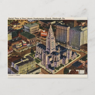 Vintage East Church, Pittsburg Pennsylvania Postkarte