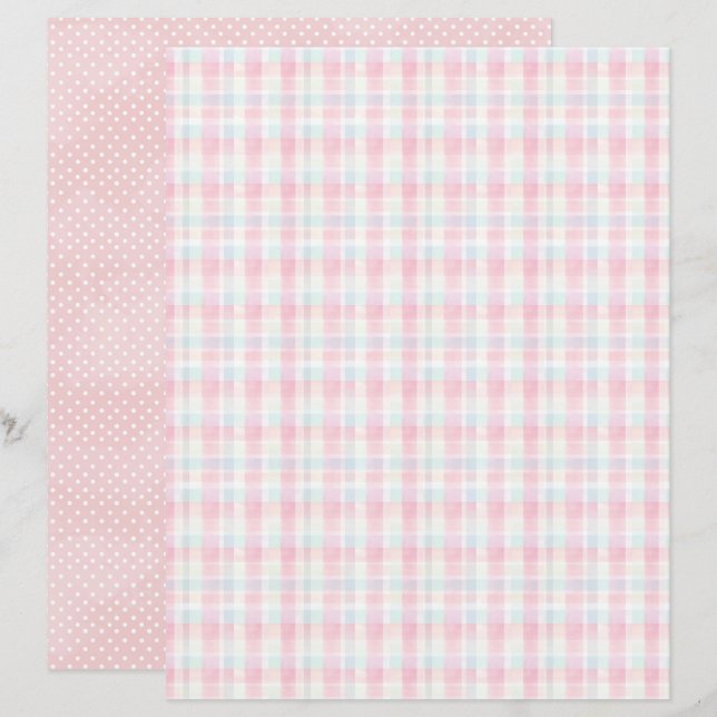 Vintage Easter Background Scrapbook Paper (Vorne/Hinten)