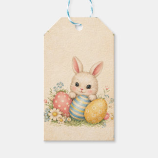 Vintage Easter Bunny Gift Tag | Cute Bunny Easter Geschenkanhänger