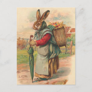 Vintage Easter Bunny Postcard Feiertagspostkarte