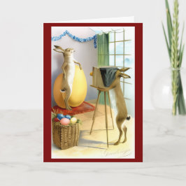 Vintage Easter Bunny Spring Karte