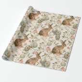 Vintage Easter Bunny Toile  Geschenkpapier (Ungerollt)