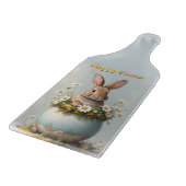 Vintage Easter Bunny with daisies Schneidebrett (Ecke)