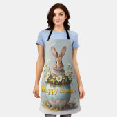 Vintage Easter Bunny with daisies Schürze (Getragen)