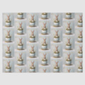 Vintage Easter Bunny with daisies Seidenpapier (Vorderseite)