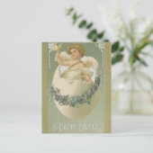 Vintage Easter Cherub Feiertagspostkarte (Stehend Vorderseite)