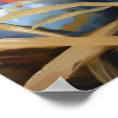 Vintage Easter Chick Art Print, Pastel Farmhouse Poster (Ecke)