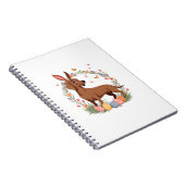 Vintage Easter Dachshund Bunny Dog with Floral Egg Notizblock (Rechte Seite)