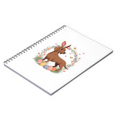 Vintage Easter Dachshund Bunny Dog with Floral Egg Notizblock (Linke Seite)