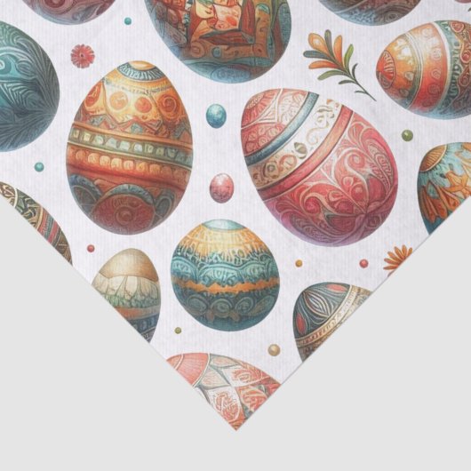 Vintage Easter Egg Pattern Holiday  Seidenpapier (Ausschnitt)