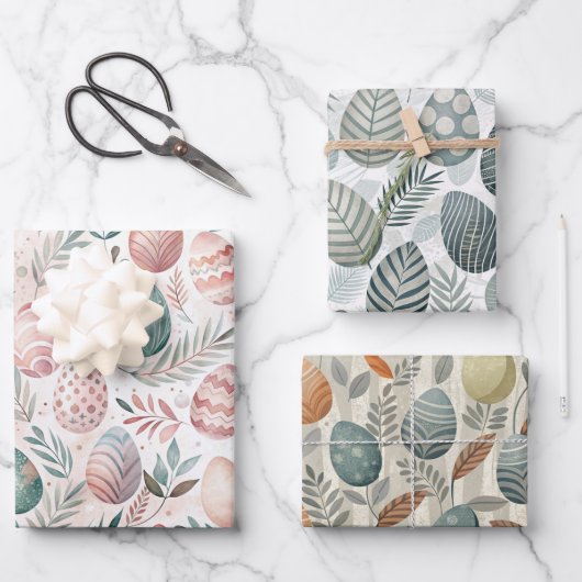 Vintage Easter Eggs Geschenkpapier Set (Vorderseite)