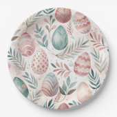 Vintage Easter Eggs Pappteller (Vorderseite)