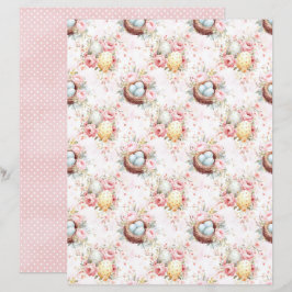 Vintage Easter Eggs Scrapbook Paper