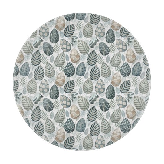 Vintage Easter Eggs Silver Schneidebrett (Vorderseite)