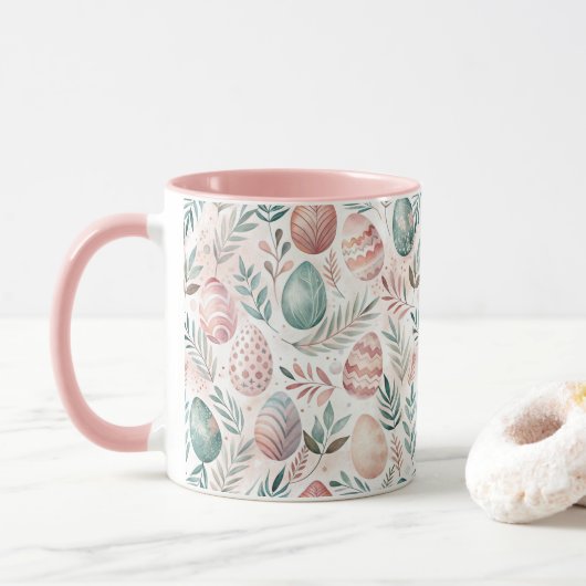 Vintage Easter Eggs Tasse (Mit Donut)