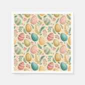 Vintage Easter Eggs with Floral Buds Serviette (Vorderseite)